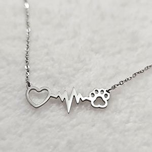 Dog Paw Stainless Steel Necklace